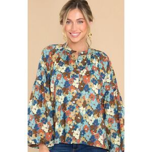Olivia James Emory Top In Fleur Multi Size L / NWT
